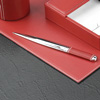Red Leather Chrome Plated Letter Opener